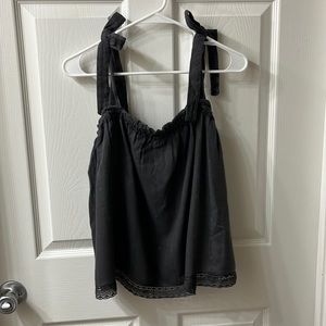 Lucky Bow Tie Strap Charcoal Tank